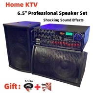 2.0 CH Karaoke Amplifier Speaker Set 6.5 inch Amplifier Bluetooth Hifi System Home KTV With Audio Ca