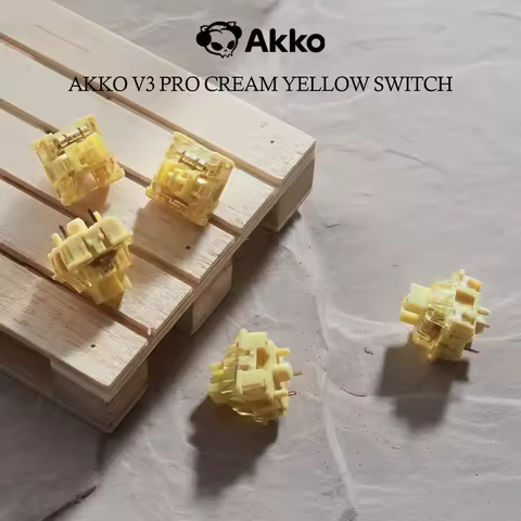 Akko V3 pro Cream Yellow Switch 5 Pin 50gf Linear Switch with Dustproof Stem Compatible with MX Mech