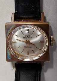 全新 VINTAGE Watches Technos De Luxe Gold Plated & 20 Microns 女裝 手錶 Swiss Made 上錬