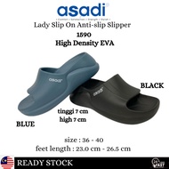 asadi EVA 1590 lady adult slip on 7 cm high slipper | KASUT WANITA SELIPAR TINGGI 7 cm [ ready stock
