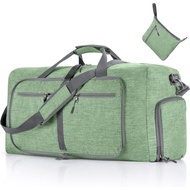 Vomgomfom 65L/85L/115L Foldable Travel Duffle Bag, Lightweight Checked Luggage with Shoe Compartment