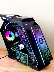 Vỏ Case máy tính VSP ESPORT ES1 (Trắng/Hồng/Xanh/Đen) (Chưa bao gồm Fan Case) Kính cường lực