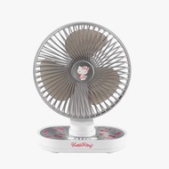 Hello Kitty 6吋USB充電便攜式座檯風扇