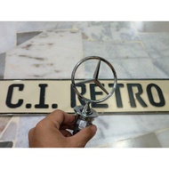 NEW W124 W126 W201 W123 EMBLEM STANDING LOGO PRE FACELIFT FRONT RADIATOR GRILL CHROME