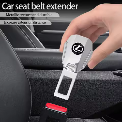 Car Sticker Car Emblem Seat Belt Clip Extender Accessories For Lexus F SPORT RX300 IS200 IS250 ES350