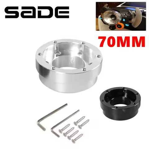 Steering Wheel Adapter Plate Hub Adapter for Logitech G25 G27 G29 G920 70mm PCD, Compatible with 13/