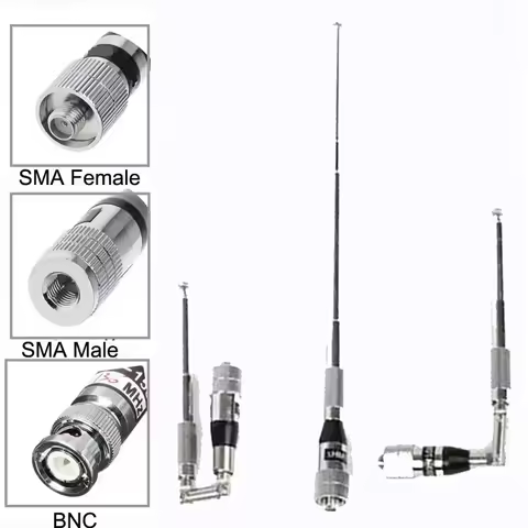 Scalable Dual Band 118-136MHz High Gain Airband Antenna Whip SMA Male/Female/BNC for TH-28A TH-48A T