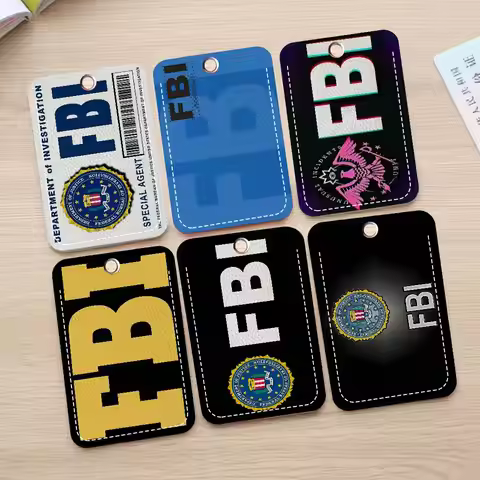 America FBI Various Badge Holder Keychain For Bank Business Work Card Holder Student Card Protective