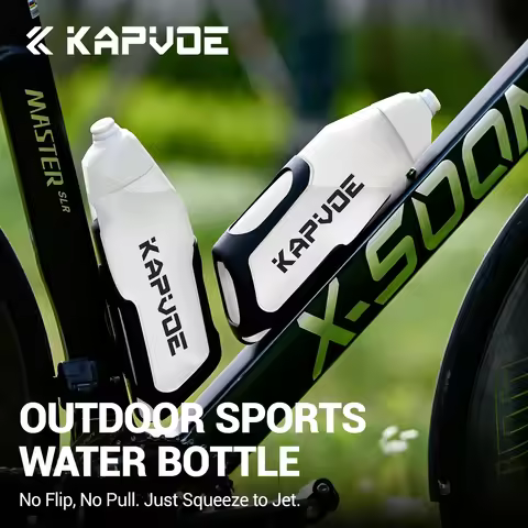 KAPVOE Aerodynamic Cycling Water Bottle for Mountain Bikes & Road Bikes Outdoor Portable Squeeze-Typ
