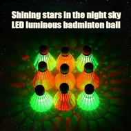 【L&Z】 1Pcs Lighting Badminton Head LED Luminous Colorful Goose Feather Shuttleco Outdoor Sports Ente