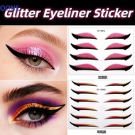 OONE 8pcs Eyeshadow Sticker, Reusable Long Lasting Glitter Eyeliner Sticker, Gradient Color Rainbow 