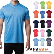 [Big Size 4XL-6XL] Avenew Outrefit Basic Unisex Active Polo Tee Sport Jersey Plain T Shirt Men | 15 Colours