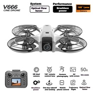 V666 Drone with Screen Remote | 8K HD Dual Camera | 180° Adjustable HD Lens | Obstacle Avoidance | 5