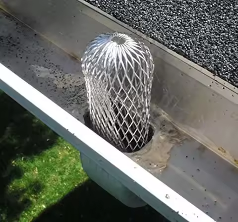 4Pcs Metal Mesh Roof Gutter Filters Aluminum Gutter Guard Strainer Stop Leaf Blockage Drain Pipe Net