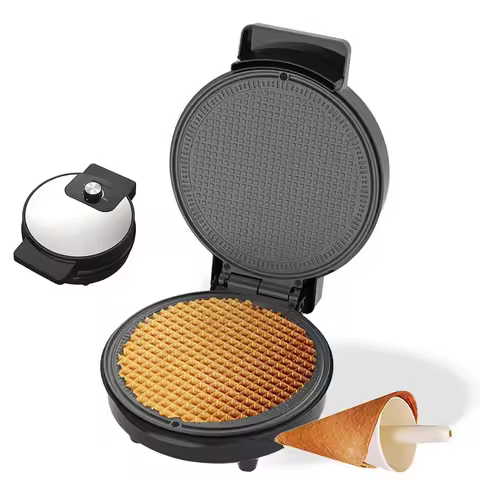 Home DIY Ice Cream Roll Maker, Breakfast Crispy Roll Maker, 1000W Electric Griddle/Pancake Maker