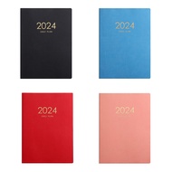 HAPPY TIME-2024 Plan Notebook Calendar Thickened Daily Plan Notebook Weekly Notebook Office School S