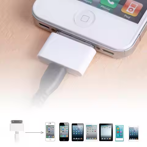 Female Micro USB To Male for 30 Pin iPhone4 4S 3G 3GS Charger Adapter