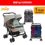 Joie Aire Twin Stroller + Rain Cover (1-Year Warranty)
