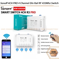 Sonoff 4CH PRO - 4 Channel Din Rail WiFi - RF 433Mhz Switch