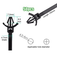 50pcs Car Cable Tie Cable Clip Zip Tie Wire Tie Zipper Clip Rivet Zip Tie Fastener Wire Trailer Tie 