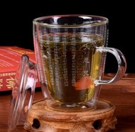 大悲咒 雙層玻璃杯 有耳茶杯 咖啡杯