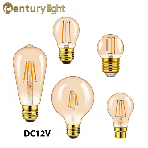 LED 12V RV Light Awning Porch Lamp ST58 G95 G45 A19 Warm White E27 B22 Camper Trailer Exterior Lamp 