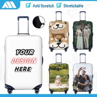 Customized Luggage Cover Personalized Suitcase Protector Cover and Luggage Tag Gifts for Birthday 18/20/22/24/26/28/30/32 inch