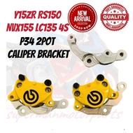 P34 CALIPER BRACKET Y15 Y16 LC4S LC5S RS150 NVX155 Y125 RXZ P34 CALIPER BRACKET MADE IN MALAYSIA (BR
