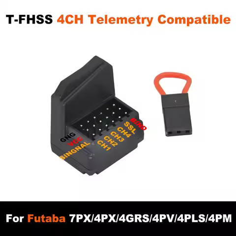 FUTABA T-FHSS 4CH Telemetry Compatibe Receiver Antennaless Dasmikro 2.4GHz High Speed For 4PX 4PXR 4