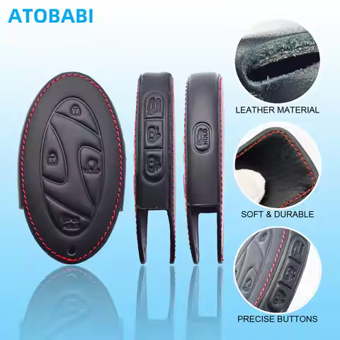 Leather Car Key Cover For 2023 2024 Hyundai Sonata Ioniq 5 6 Elantra Tucson Grandeur Staria Kona San