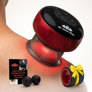 10-Min Daily Recovery System – Cupping Therapy Set w/ Electric Cupping Machine, 6" Massage Wheel & P