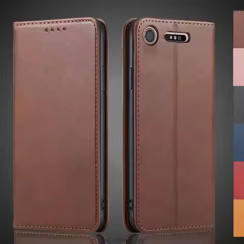 Magnetic attraction Leather Case for Sony Xperia XZ1 G8341 G8343 5.2" Holster Flip Cover Case Wallet