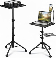 Projector Stand, 4-in-1 Projector Tripod, Portable, Floor-Mounted Tripod Projector, Design with Whee