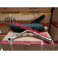 New EXHAUST VND BLACK CARBON STD RACING AK 777 B1 BEAT NEW 2020 GENIO ALL NEW SCOOPY 2021