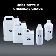 HDPE PET 200, 300ml Chemical Plastic Bottle With Cap Industrial Bottle Empty White Semi Transparent.