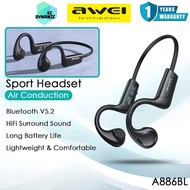 Awei A886BL Air Conduction Headset Sport Headset Wireless Headphone Awei Bluetooth Headset Bone Cond