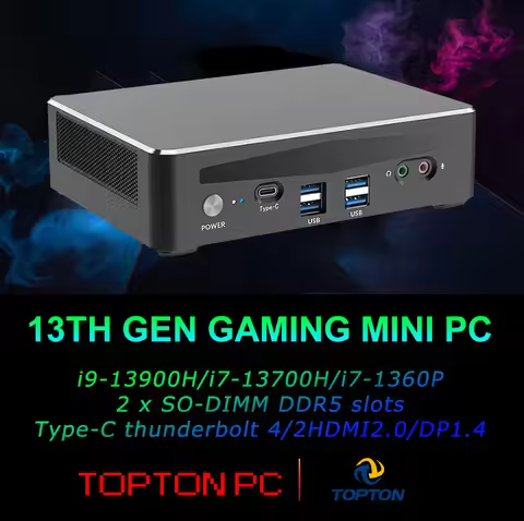Mini Computer Gaming 13th Gen Core i9 13900H i7 13700H Desktop PC Office Business Mini PC Support Tr