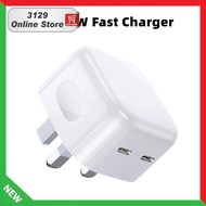 Original 35W PD Adapter USB-C+C Dual Jack Fast Charge for apple