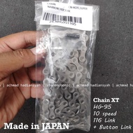Silver ORIGINAL Made in JAPAN Chain SHIMANO XT CN-HG95 10speed Chain SHIMANO 10speed Chain 10sp