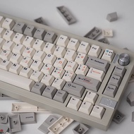 Retro Gray&White with Greek root Keycaps PBT Cherry Profile for MX Switch Alice Mechanical keyboard