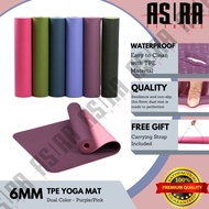 Asura Fitness 6mm TPE Dual Color Anti Skid Yoga Mat