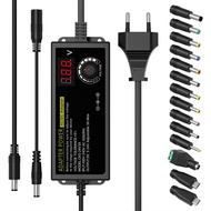 24V 3A 72W Universal Power Supply AC to DC 3V-24V Adapter Adjustable Power Adapter with LED Voltage 