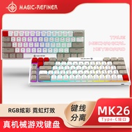 Small Small 67-Key Customized Office Mechanical Keyboard Girls High-Value Game Two-Color Keycap Mech