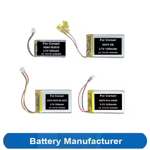 350-1250mAh Lipolymer Battery For Corsair HS65 HS75 XB HS70 Pro HS80 Wireless Game Headphone Headset