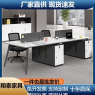 Room Computer Office Staff 2 Dual Work Seat 6 Person Table Four Staff 4 Person Table Chair Combinati