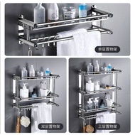 Bathroom towel rack toilet towel rack wall mounted stainless steel toilet rack perforated storage ra