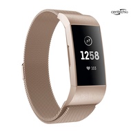 Compatible With Fitbit Charge 3/4 Bands For Women Men Stainless Steel Mesh Magnetic Metal Band Replacement