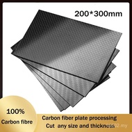 1 keping 200x300mm 3K Lembaran Serat Karbon Kekerasan Tinggi 100% Papan Panel Karbon Tulen Ketebalan