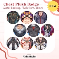 SAMPO Chest Plush Badge Character Alhaitham Itto Wriothesley Manato Lycaon Shampoo Jingyuan Mydei Ph