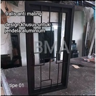 teralis anti maling jendela aluminium tralis Berkualitas